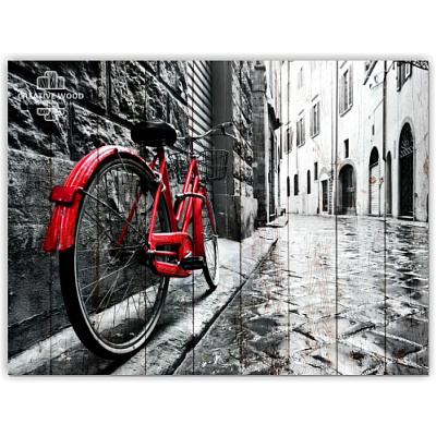 Картины Велосипеды - Красный велосипед, Велосипеды, Creative Wood